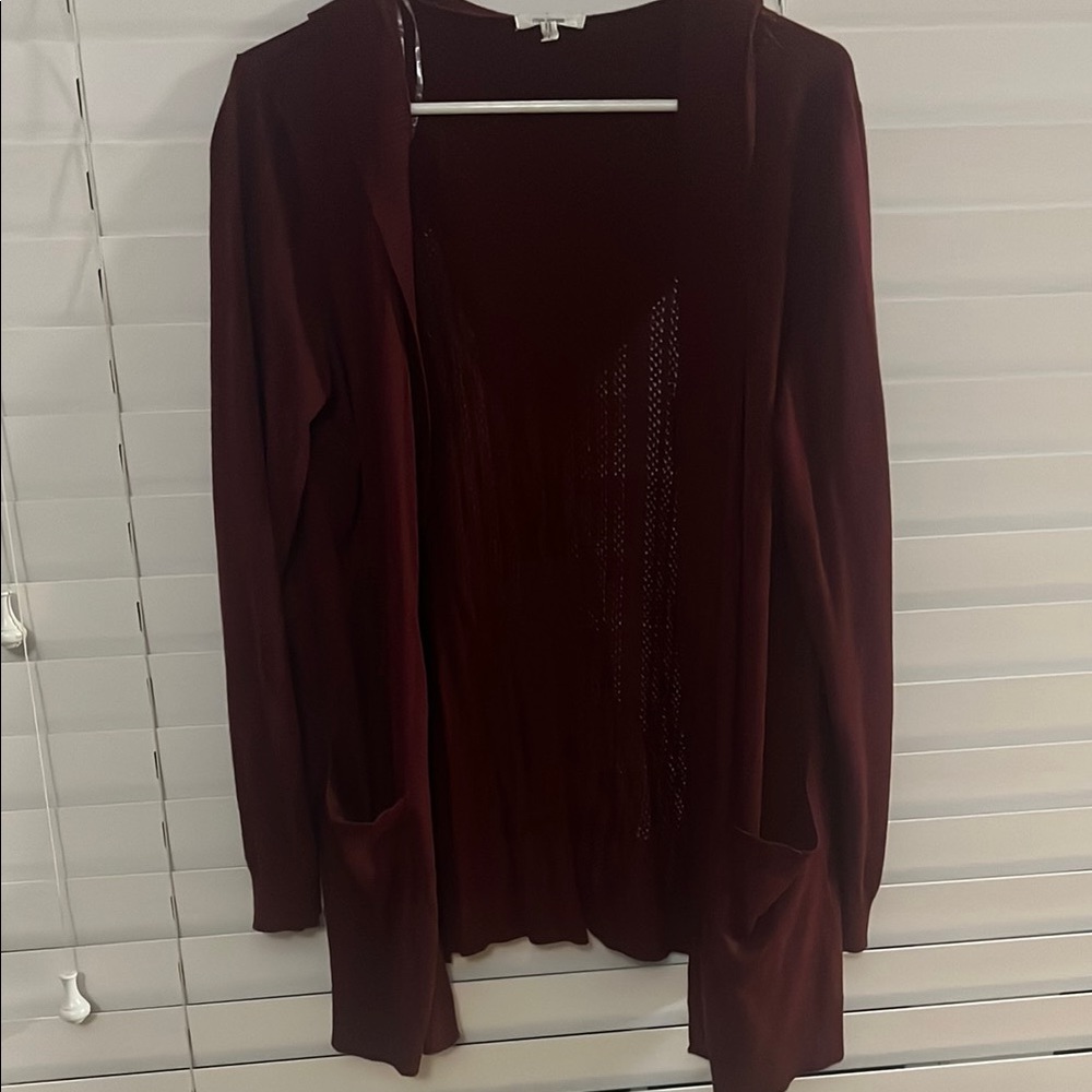 Chic Burgundy Cardigan